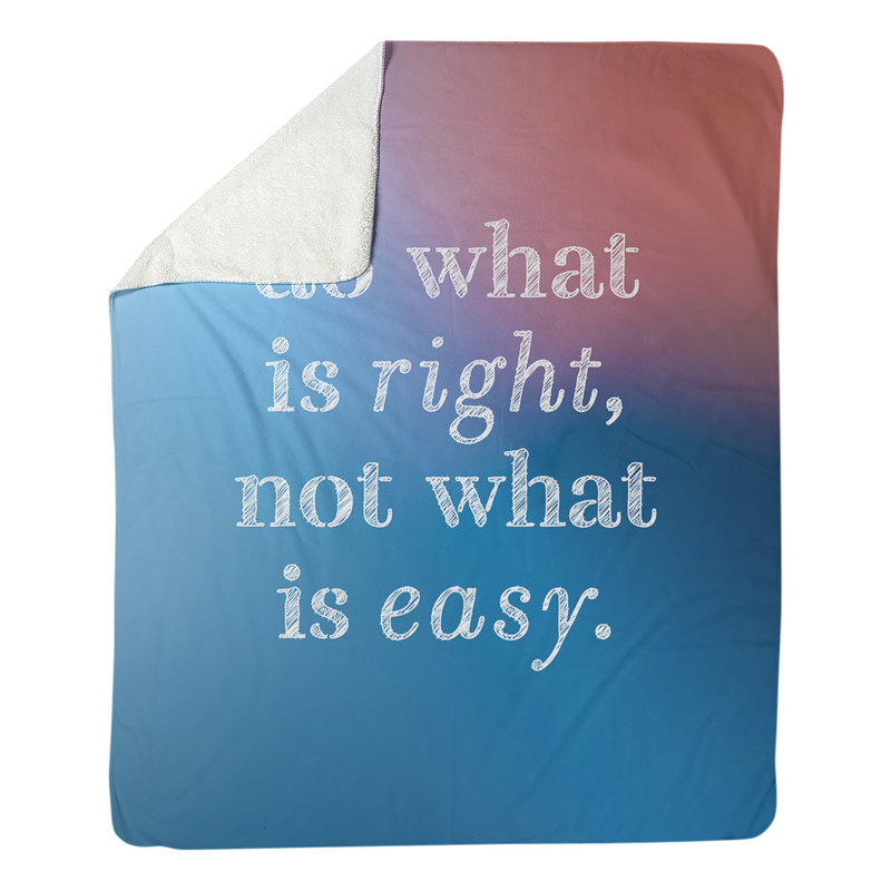 Sewn Throw Blanket, 50" W x 60" L, Blue/Pink, Light