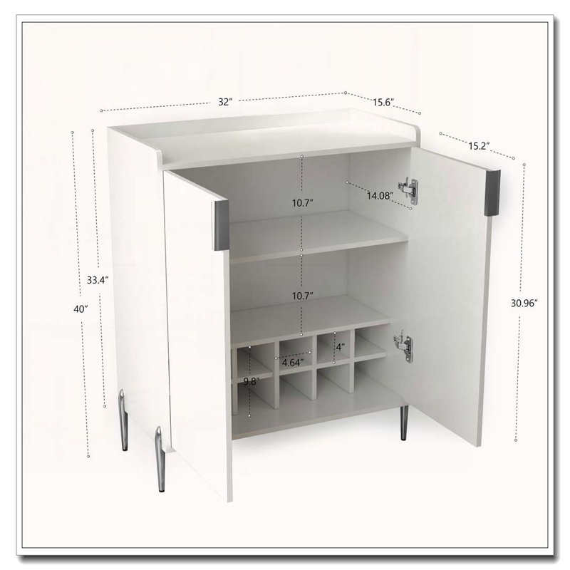 Armoire en bois 2 portes, Blanc