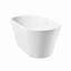 Baignoire autoportante de 63 po en acrylique, baignoire autoportante ovale avec drain chromé Toe-Tap et trop-plein à fente classique, certifié Cupc, blanc brillant