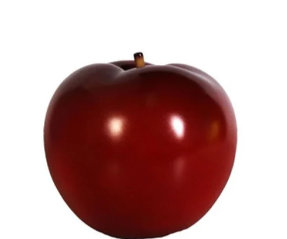 Petite statue de pomme rouge surdimensionnée