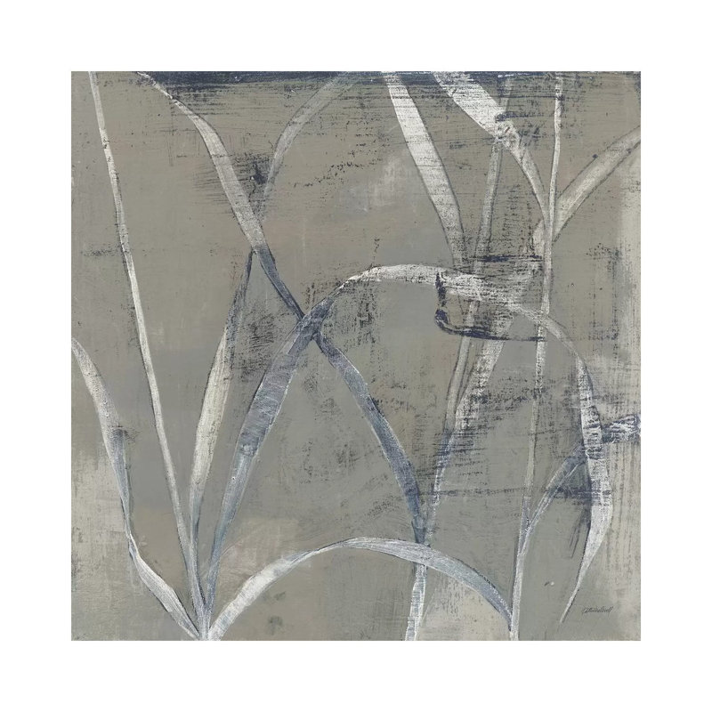 In The Garden II Grey by Kathrine Lovell - Wrapped Canvas Painting, 30.48cm H x 30.48cm W x 1.91cm D