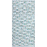 Global Recycled Standard Bubbles Hand-Woven Textural Loop Pile Recycled Rug Lagoon Blue