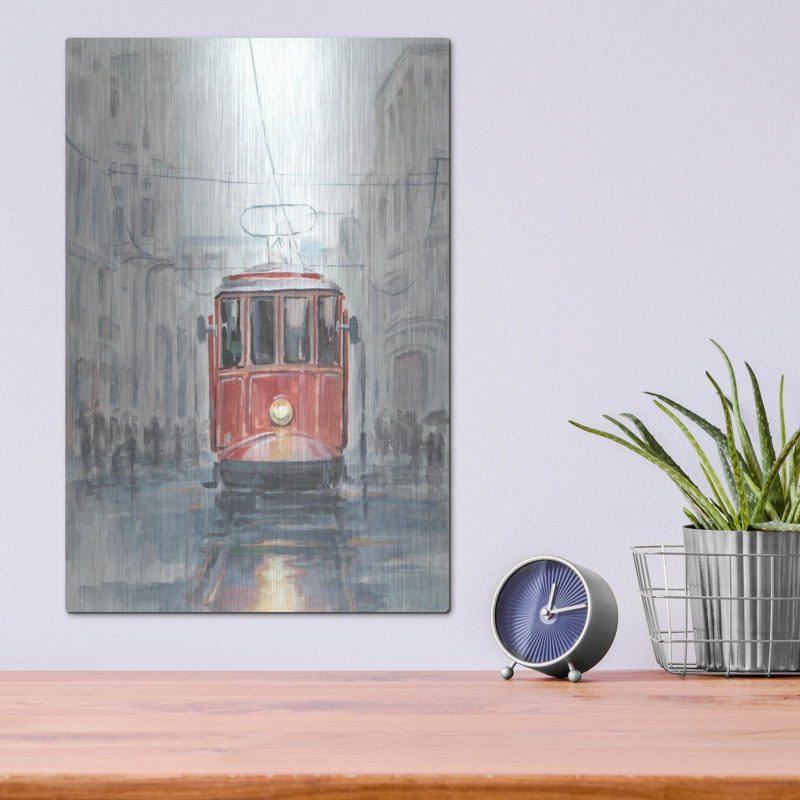 «Watercolor Streetcar Study I» par Ethan Harper, H 16 po x l 12 po