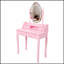 Ensemble de coiffeuse avec miroir et tabouret rembourré Princess