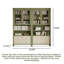 Bibliothèque verte en bois d'hévéa