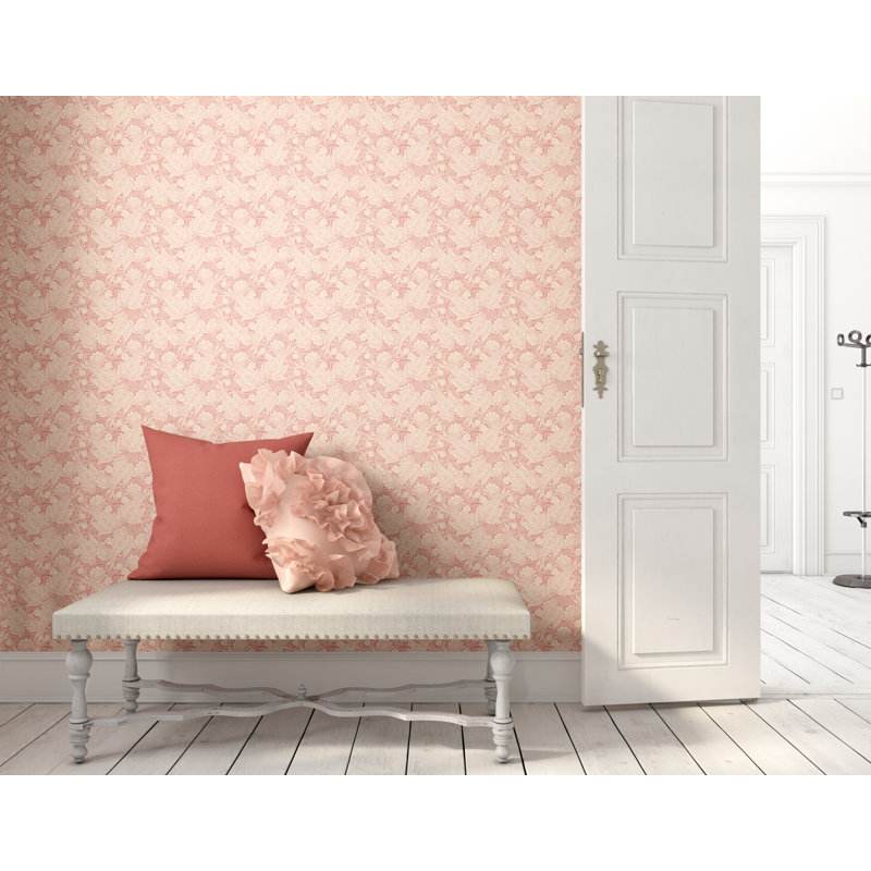 Hilla 10m x 50cm Matte Wallpaper Roll, Pink