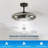 22" Eliana-Lucia 3 - Blade Chandelier Ceiling Fan with Remote Control and Light Kit Included-2054111233