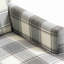 Chaise d'appoint rembourrée, fauteuil vintage avec tissu en lin gris et garniture cloutée pour le salon