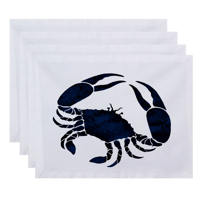 Ensemble de napperons 4 pièces Eastbourne, Bleu marine