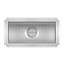 Drain de plancher en acier inoxydable 12 po x 24 po, calibre 14 avec grille de style métro et panier de vidange amovible, homologué NSF (km-ftg-1224)