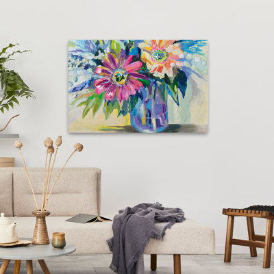 Fleurs et art bleu éblouissant