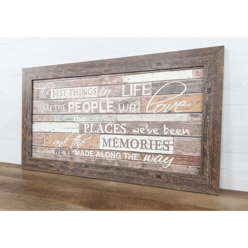 Hinderliter Framed On MDF Textual Art, Dark Brown