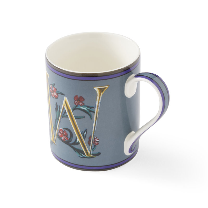 Kit Kemp, Alphabet - Mug A-Z, Blue, W