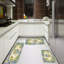 Tapis de cuisine méditerranéen à motif citron bleu