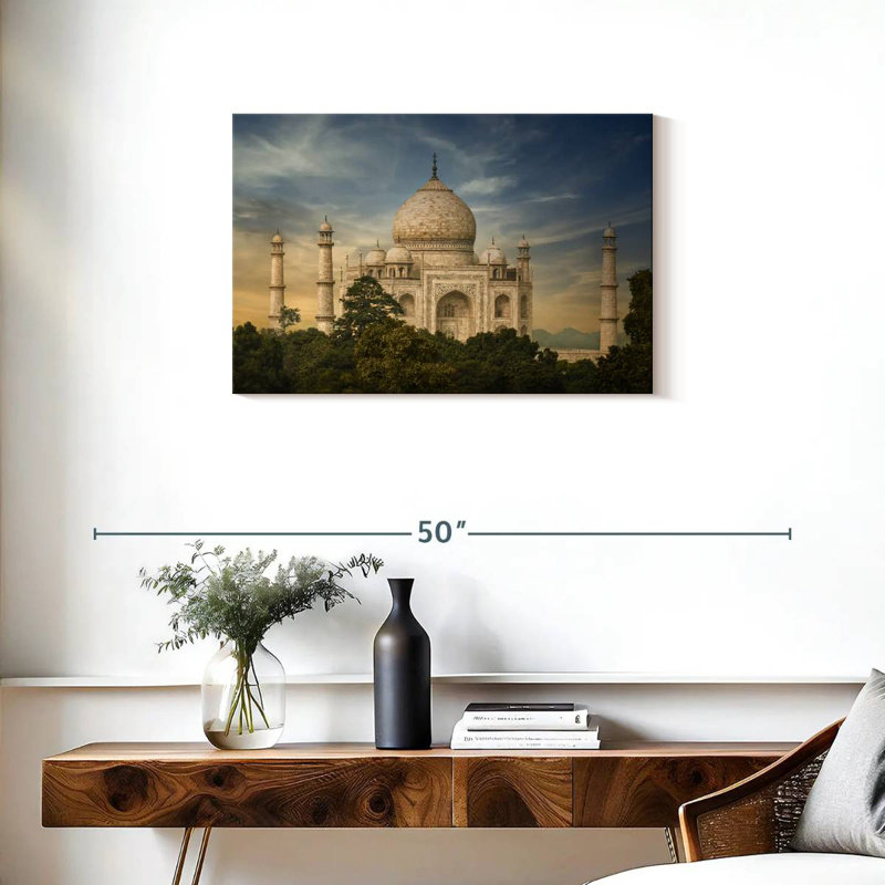Taj Mahal au coucher du soleil, H 20 po x l 30 po