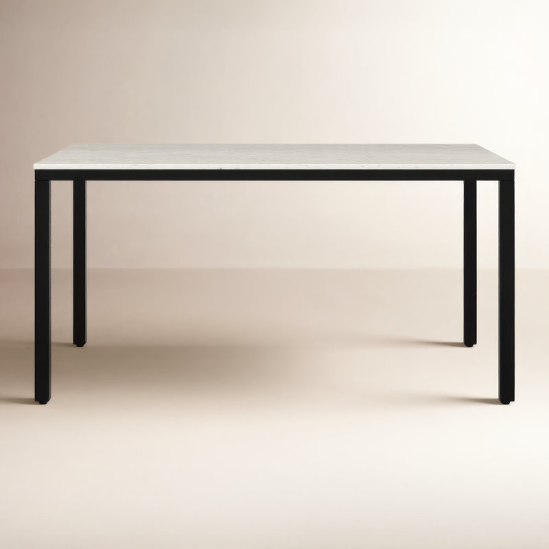PARSON MARBLE DINING TABLE SMALL BLACK BASE