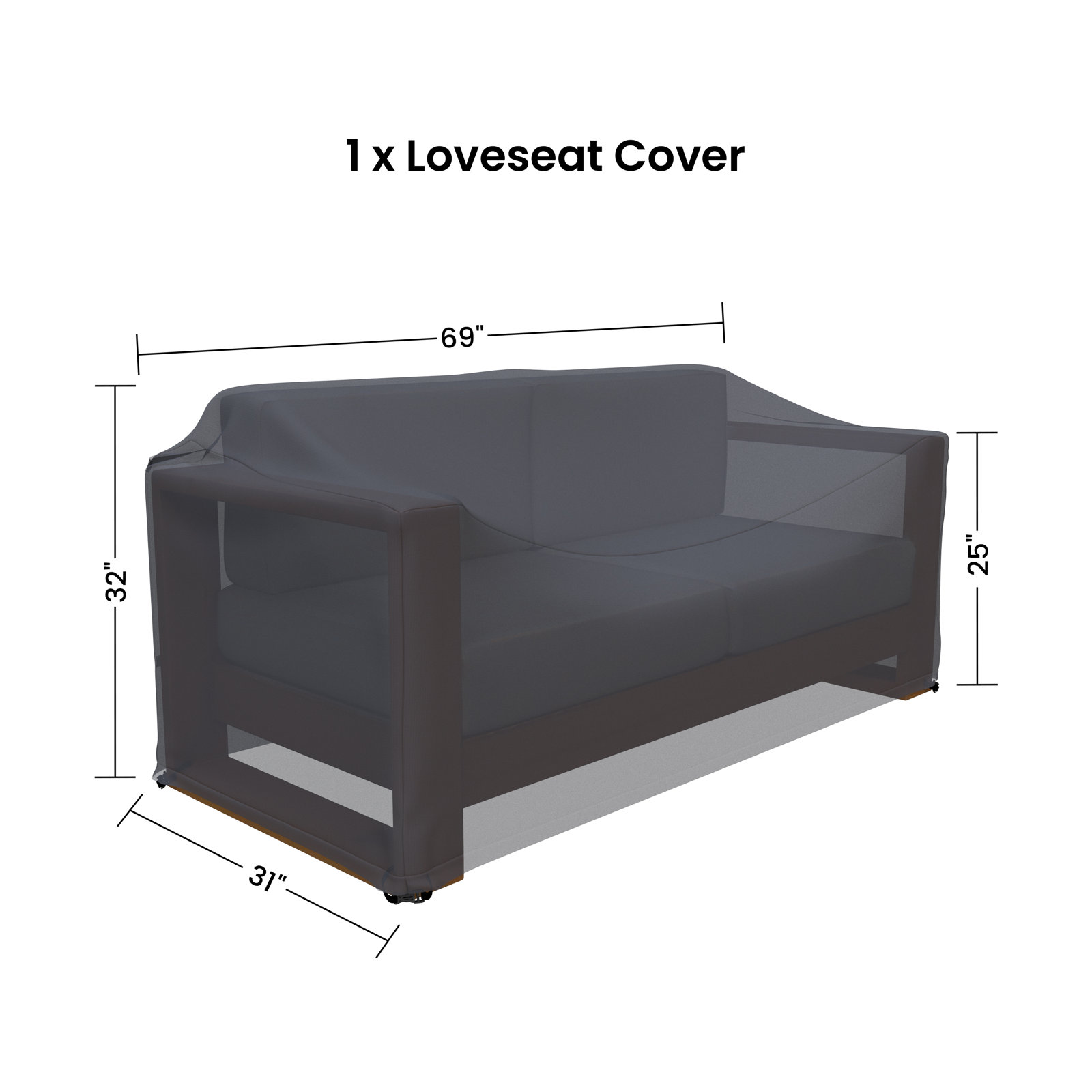 Shay 68" Outdoor Loveseat Cover
