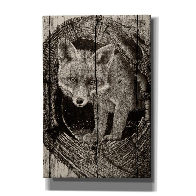 «Baby In A Tree 01» par Gordon Semmens, art mural sur toile, 40 po x 60 po, H 18 po x l 12 po x P 0,75 po