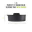 Tower T843094 Round Air Fryer Tray with Divider, Circular Reusable Silicone Liner Accessory