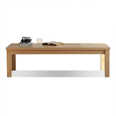 Burlywood Solid Wood Rectangular Coffee Table