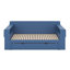 Lit de jour double avec bureau amovible, structure de lit de jour en bois avec tiroirs de rangement et table d'appoint hydraulique-926369149