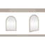 Grand miroir arqué Knobby de Sagebrook Home - Élégant panneau de fibres à densité moyenne blanc et verre, parfaitement dimensionné au format 22 x 30 pour la décoration intérieure