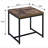 Weathered Oak and Black Rectangular End Table