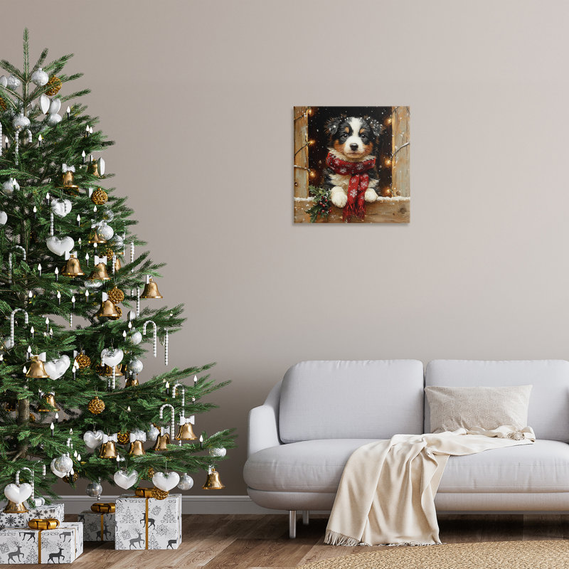 «Snowy Christmas Lights», toile par Riley B, H 24 po x l 24 po