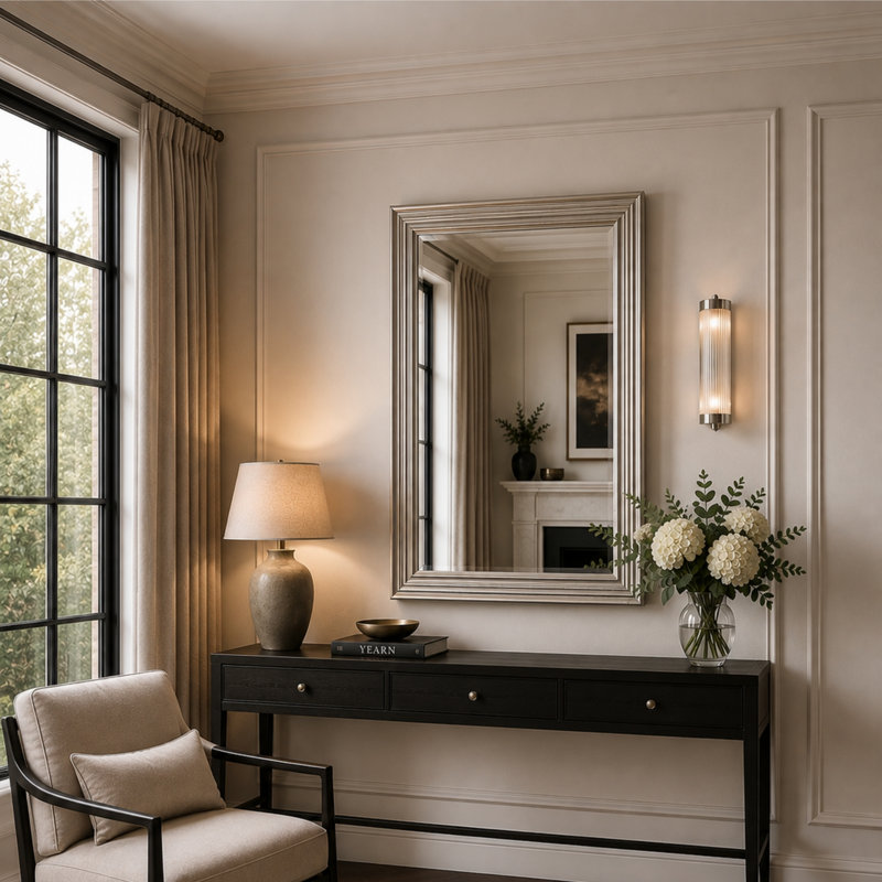 Burdick Composite Rectangle Mirror, 44.5cm H x 55cm W