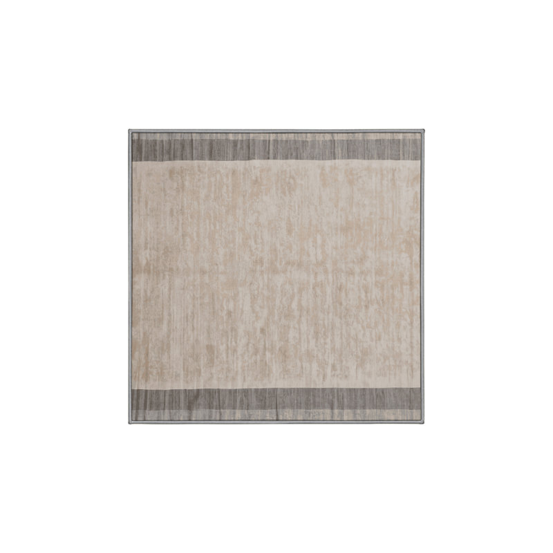 Tapis gris lavable à la machine, Carré 4 pi