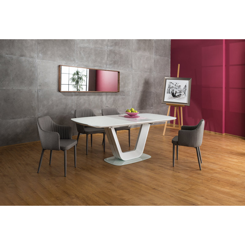 Ciara Extendable Glass Top Dining Table