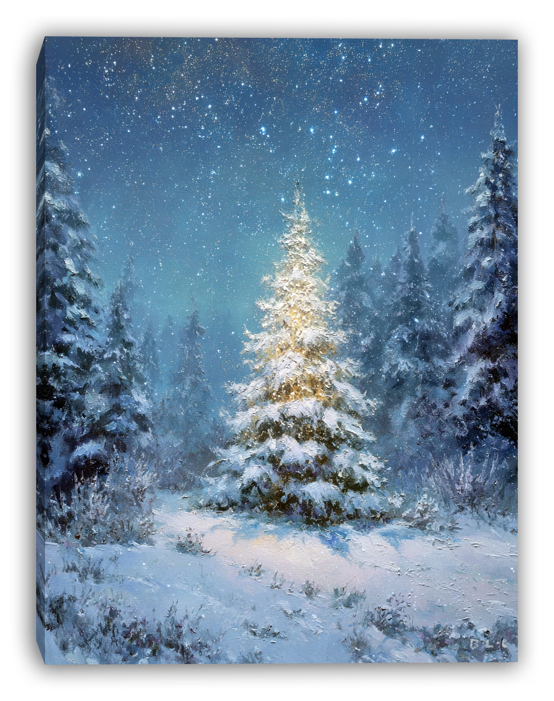 Union Rustic Starlit Glow Wrapped Canvas Wall Art | Wayfair