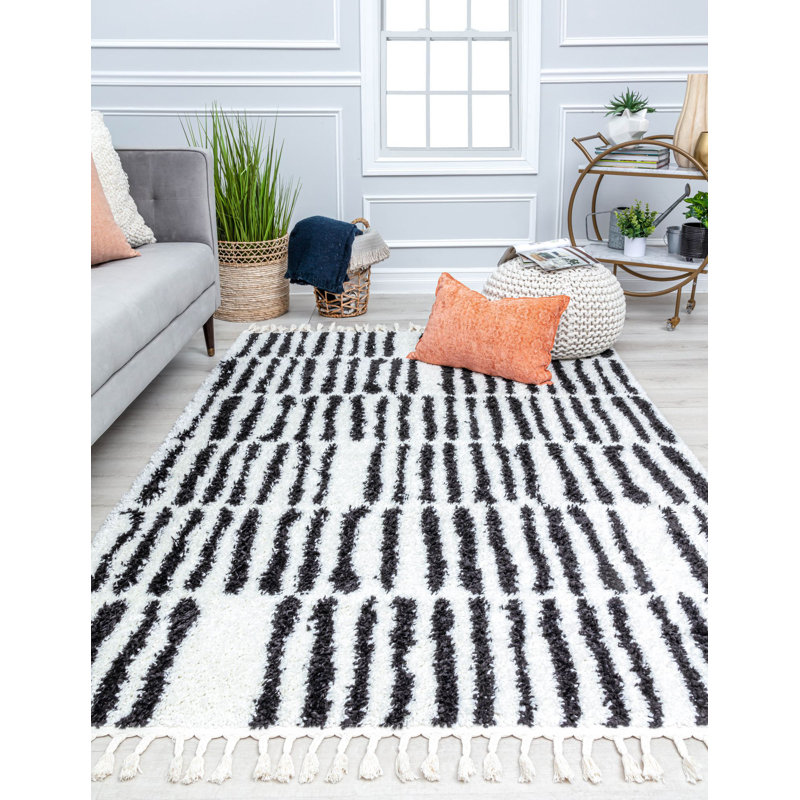 Tapis blanc pluie Graham Bennett, Tapis de couloir 2 pi 6 po x 8 pi