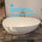 71 in. Solid Surface Free-Standing Bathtub with Centre Drain in Matte White