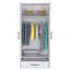 180 Armoire Beery, chambre à coucher, blanc-1942434697