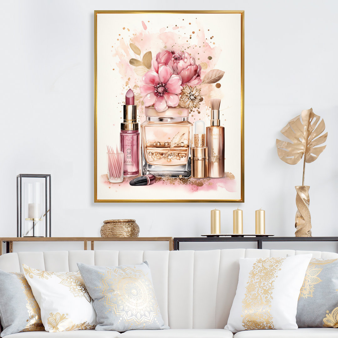 " Pink And Gold Cosmetics Boho Chic Beauty " House of Hampton® 