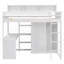 Lit mezzanine simple en bois avec rangement multiple - aucun sommier n'est requis, robuste!