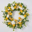 Couronne de soie à ressorts jonquilles, hortensias, sauvages bouclés et baies-1281383515