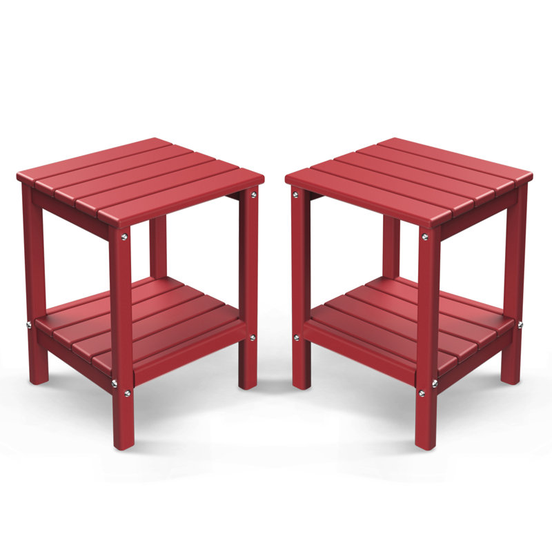 HDPE Adirondack Side Table, Rouge
