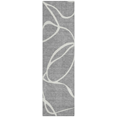 Mirelle Gray Washable Indoor-Outdoor Rug - 