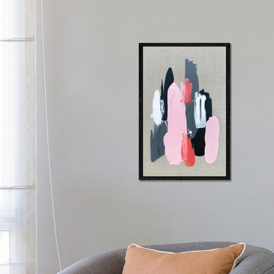 Pink Black And Grey I - Print on Canvas