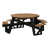 Natural Teak Top/Black Base