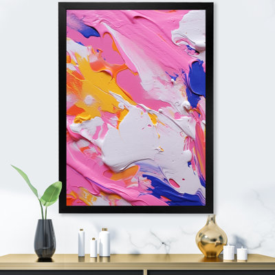 Pink Blue and Yellow Liquid Art VII - Print