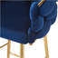 Ensemble de 2 tabourets de comptoir de 28 po, ensemble de 2 tabourets de comptoir bleu foncé avec structure en fer, dossier et coussin moelleux, repose-pieds, convient à la cuisine / chambre à coucher / salle à manger.-1488626394
