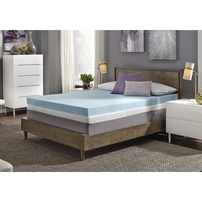 Surmatelas en mousse viscoélastique gélifiée 4 po Kenzo, Simple