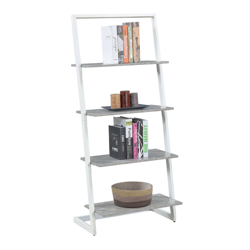 Bailee Ladder Bookcase, White