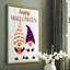 Reproduction encadrée d'Halloween gnomes - bois massif-389467459