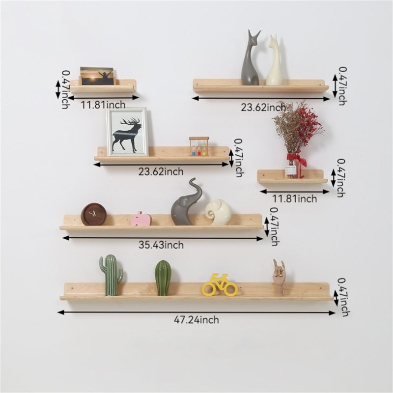 Natusha Wood Floating Shelf