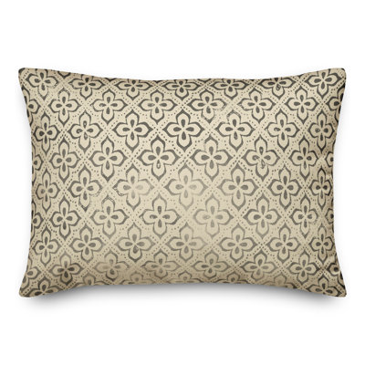 Floral Tile Pattern Throw Pillow