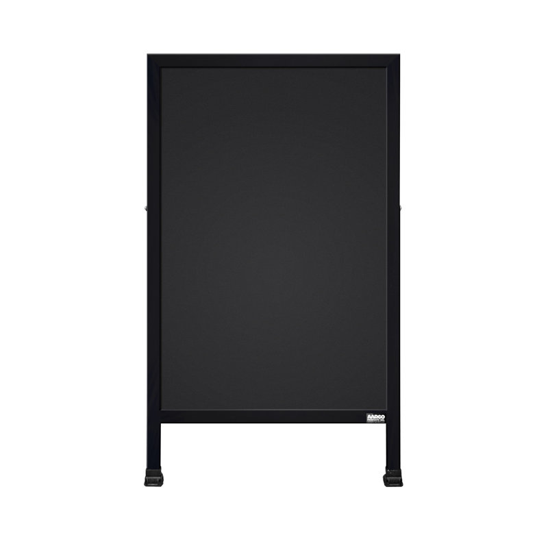 A-Frame Sidewalk Chalkboard, Black/Black Powder Coat, 3' 6" H x 2' W